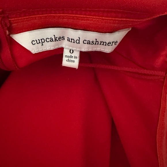 Cupcakes & Cashmere Vibrant Red Strapless Jumpsuit - Picture 9 of 9